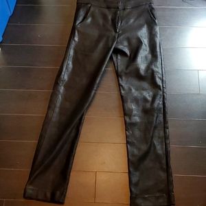 Black waxed plaid pant **altered for 5'2"